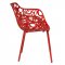 Devon Set of 4 Indoor/Outdoor Chairs DCA23R in Red by LeisureMod