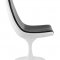 Contemporary Swivel Base Chair w/Black or Red Leatherette Seat