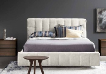 Essence Upholstered Modern Bed in Gray by Rossetto w/Options [Rossetto-Essence Gray]