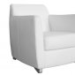 Laurel Armchair in White Leather by Whiteline Imports