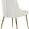 Karina Dining Chair 783 Set of 2 Cream Velvet Fabric by Meridian