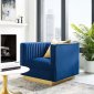 Sanguine Accent Chair in Navy Velvet by Modway