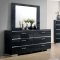 Malte 5Pc Bedroom Set CM7049BK in Black & Silver w/Options