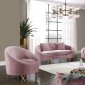 Serpentine Sofa 679 in Pink Velvet Fabric by Meridian w/Options