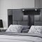 Oscar Upholstered Bed in Dark Gray Fabric by Global