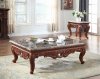 Bordeaux 205 Coffee Table in Cherry w/Marble Top & Optional End