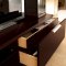 Dark Brown Finish Modern Stylish Wall Unit