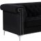 Damian Sectional Sofa 608 in Black Velvet Fabric by Meridian