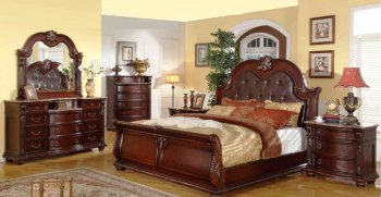 Charlotte Bedroom in Walnut by Amalfi w/Options [SFALTBS-Charlotte Walnut]