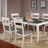 Anadia 7Pc Dining Set CM3715T in Antique White & Gray