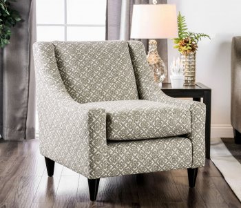 Dorset Set of 2 Accent Chairs SM8564-CH-SQ in Patterned Fabric [FACC-SM8564-CH-SQ-Dorset]