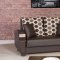 Euro Moda Sofa Bed in Brown Leatherette by Casamode w/Options