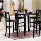 Espresso Finish Modern 5Pc Counter Height Dining Set