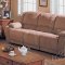 Sand Microfiber Modern Reclining Sofa w/Optional Items