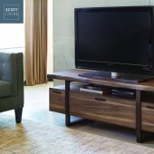 Atticus TV Stand 701055 in Huzelnut - Scott Living by Coaster