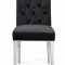 Juno Dining Chair 732 Set of 2 Black Velvet Fabric by Meridian