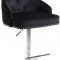 Claude Stool 709 Set of 2 in Black Velvet Fabric by Meridian