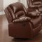 9242 Reclining Sectional Sofa in Brown Bonded Leather w/Options