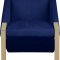 Rivet Accent Chair 593 in Navy Velvet by Meridian