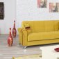 Metro Life Sofa Bed in Mustard Fabric by Casamode