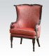 59121 Pawnee Accent Chair in Red Fabric by Acme