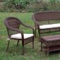 Olina Outdoor Patio 3Pc Set CM-OT1811 in Off-White & Dark Brown