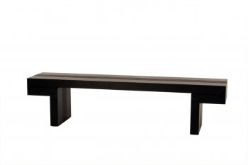 Dark Walnut Modern Bench w/Hand Carved Detail [DSDS-D0730a]