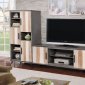 Binche TV Stand w/ 2 Pier Cabinets CM5592 in Gray/Multi-Tone