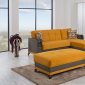 Almira Riva Orange Sectional Sofa in Fabric by Casamode