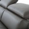 Pandora Sectional Sofa in Dark Gray Leather by Whiteline