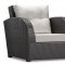 Black & White Modern 5pc Outdoor Patio Sofa Set w/Coffee Table