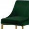 Karina Counter Stool 789 Set of 2 Green Velvet Fabric - Meridian