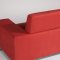 Red Microfiber Modern Sofa & Loveseat Set w/Metal Legs