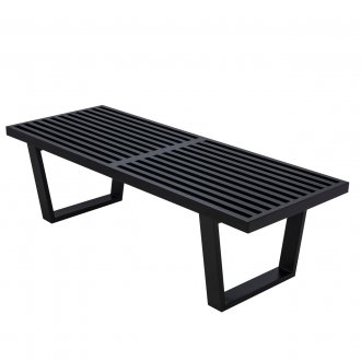 Inwood Bench NB48BL in Black by LeisureMod w/Options