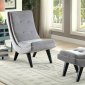 Esmeralda Accent Chair w/Ottoman CM-AC6839GY in Gray Fabric