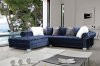 LCL-003 Sectional Sofa in Navy Blue Velvet