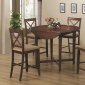 Dark Cherry Finish Modern 5Pc Counter Height Dining Set