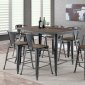 Lela Counter Ht Dinette Set 7Pc CM3529PT in Gray & Light Walnut