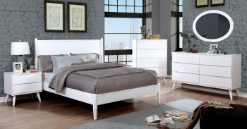 Lennart CM7386WH 5Pc Bedroom Set in White [FABS-CM7386WH]