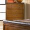 Medium Brown Oak Finish Contemporary Bed w/Optional Casegoods