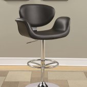 100613 Adjustable Bar Stool Set of 2 in Black by Coaster