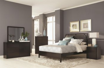 203251 Hudson Bedroom 5Pc Set in Espresso by Coaster w/Options [CRBS-203251 Hudson]