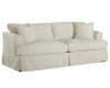 Bentley Sofa Bed Bull Natural Fabric by Klaussner w/Slipcover