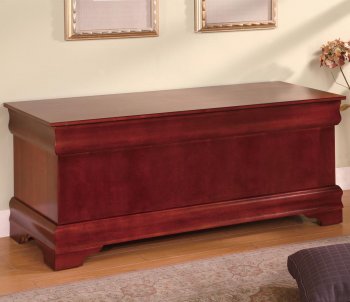 Cherry Finish Traditional Louis Philippe Style Cedar Chest [CRC-900022]