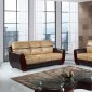 UFM226 Sofa in Ivory & Chocolate PU by Global w/Options