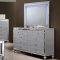 Valentino II Bedroom Set 5Pc B9698 in Silver by NCFurniture