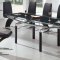 D108 Dining Table w/Black & Clear Glass Top & Options