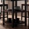 Espresso Finish Counter Height Dinette w/2 Shelves Storage Table