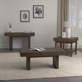 723118 3Pc Coffee & End Table Set in Wheat Brown by Coaster