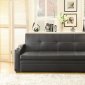 Marcelo Lounger 4838 in Black Bi-cast Vinyl by Homelegance